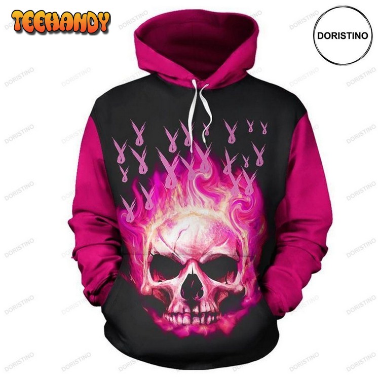 Breast Cancer Awareness Skull Limited Edition Pullover 3D Hoodie