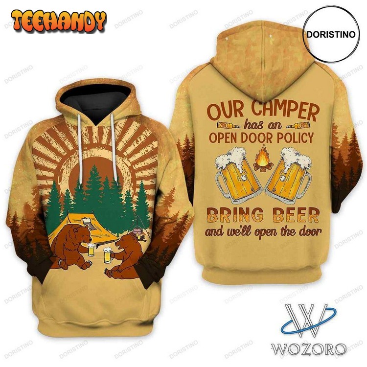 Bring Beer Open Door Camping Limited Edition Pullover 3D Hoodie