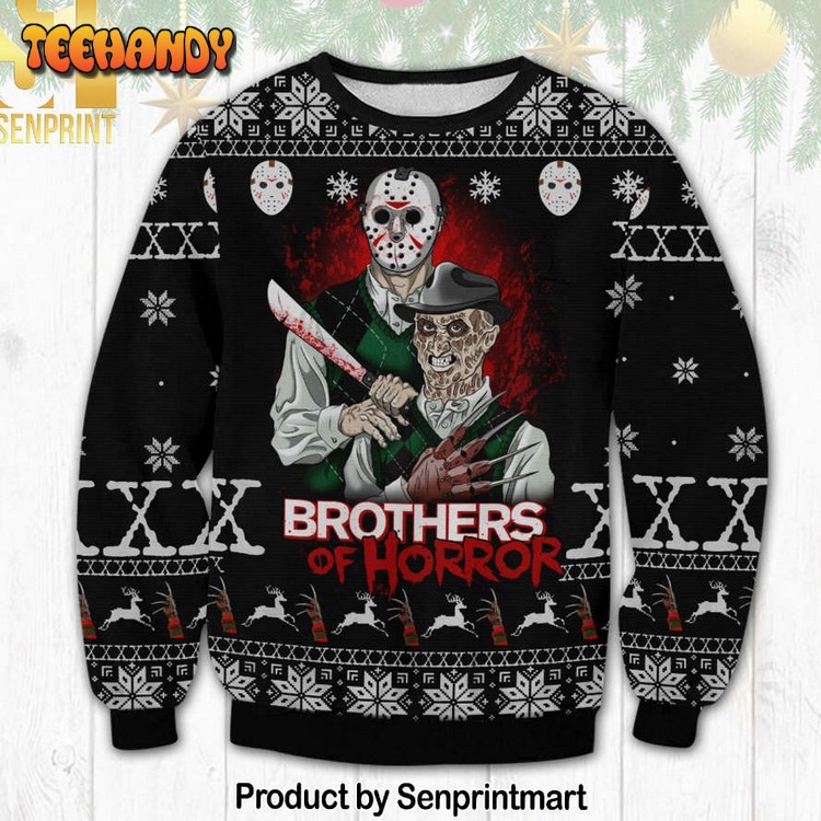 Brothers Of Horror Knitting Pattern 3D Print Ugly Xmas Sweater