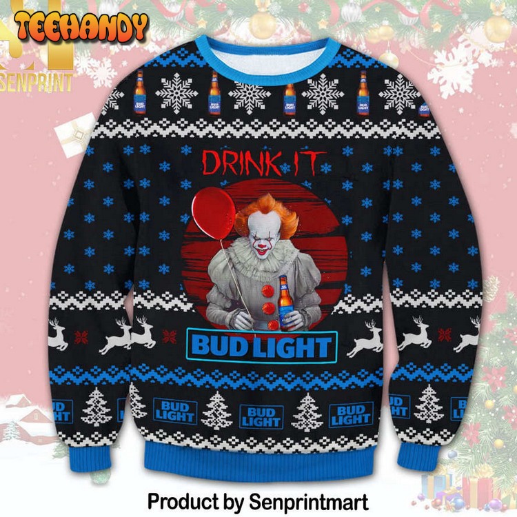 Bud Light Drink It For Christmas Gifts Ugly Xmas Sweater