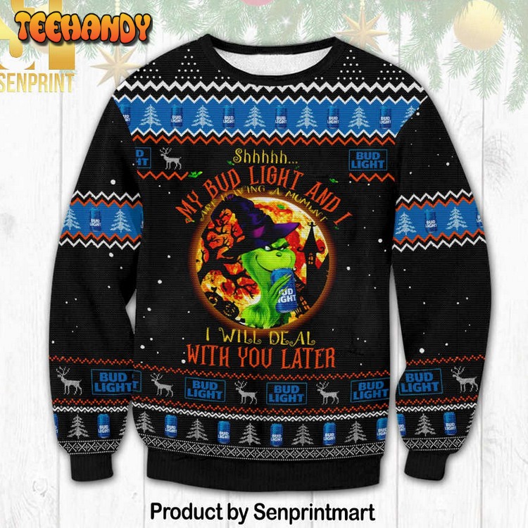 Bud Light Grinch For Christmas Gifts Ugly Xmas Sweater