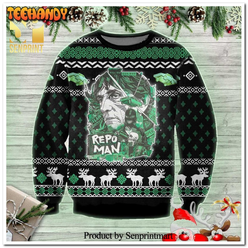 Bud Repo Man Comedy Knitted Ugly Xmas Sweater