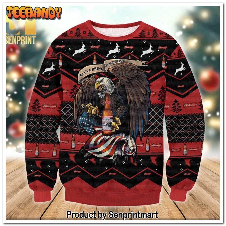 Budweiser Eagle 3D Printed Ugly Xmas Sweater