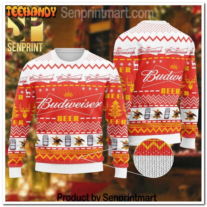 Budweiser Full Printing Ugly Xmas Sweater