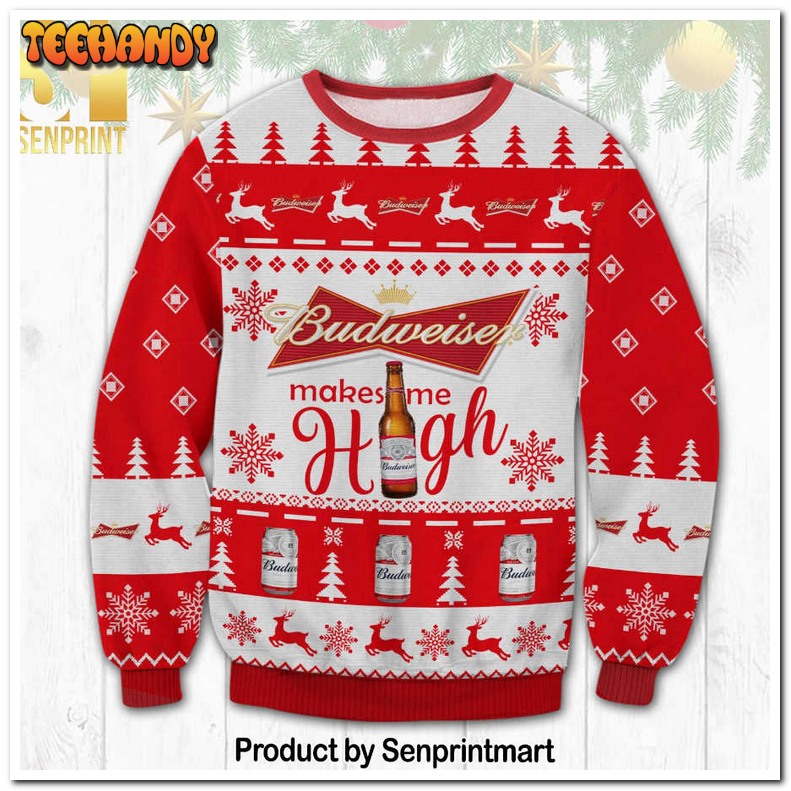 Budweiser Make Me High Ugly Xmas Sweater