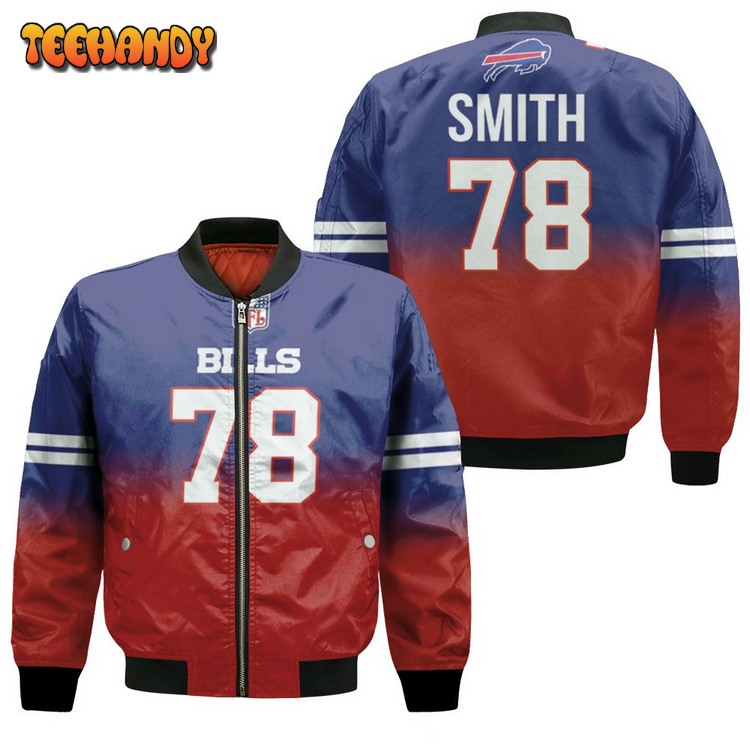 Buffalo Bills Bruce Smith #78 Great Player Nfl Bomber Jacket