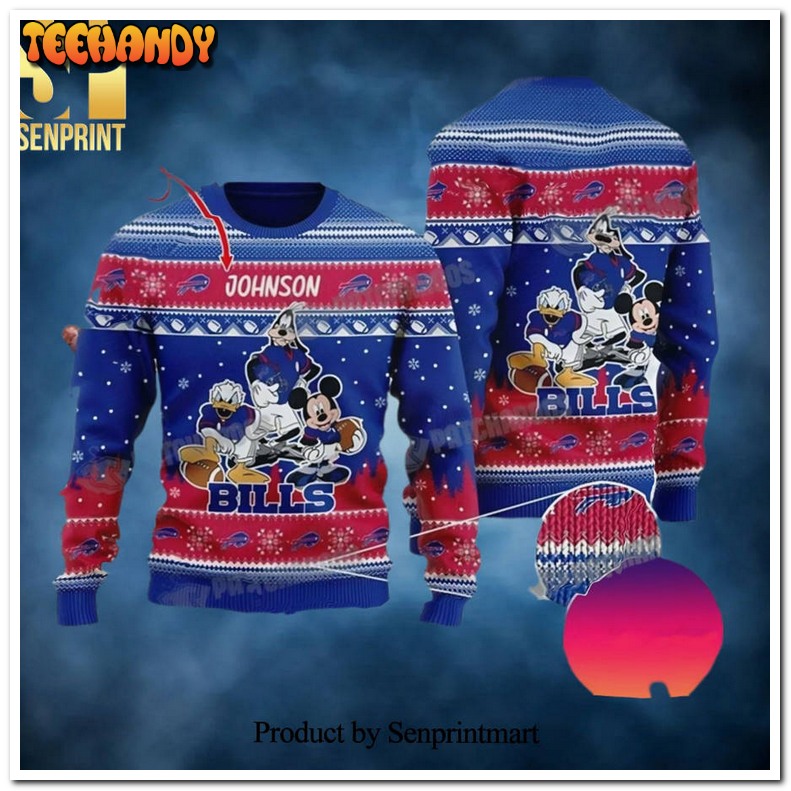Buffalo Bills Disney Mickey Mouse Personalized Ugly Xmas Sweater