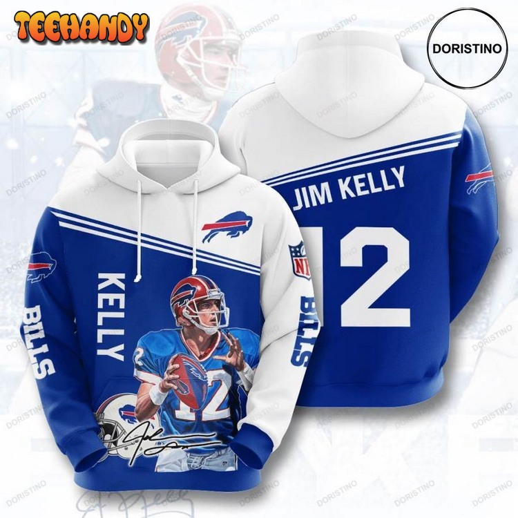 Buffalo Bills Jim Kelly All Over Print Pullover 3D Hoodie