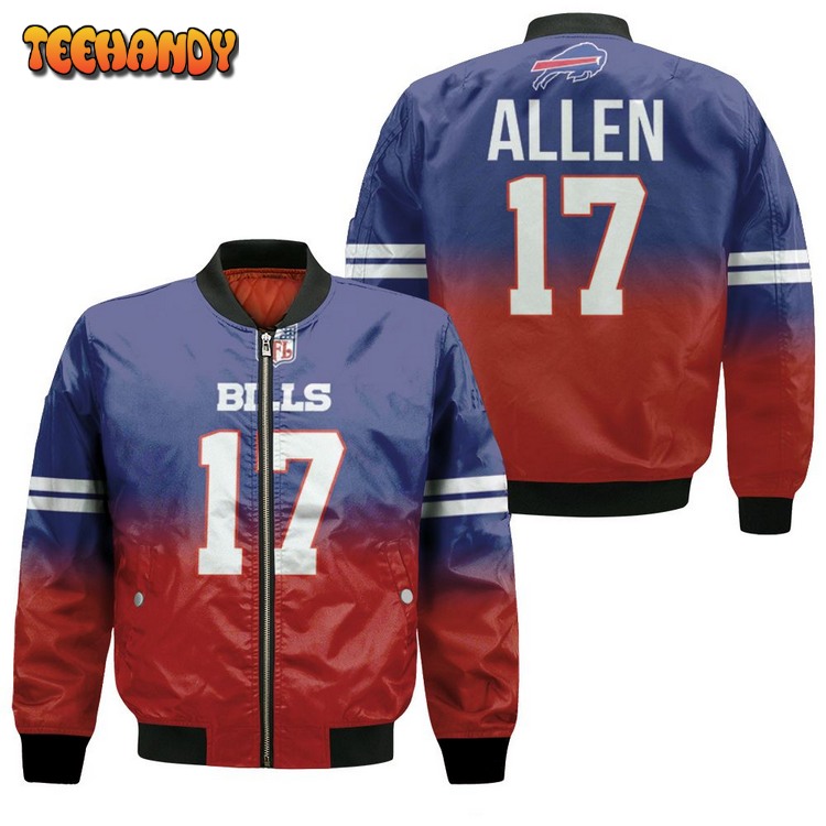 Buffalo Bills Josh Allen #17 Great Player Nfl American Football Bomber Jacket