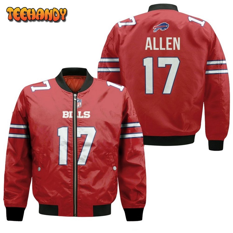 Buffalo Bills Josh Allen #17 Great Player Nfl Bomber Jacket
