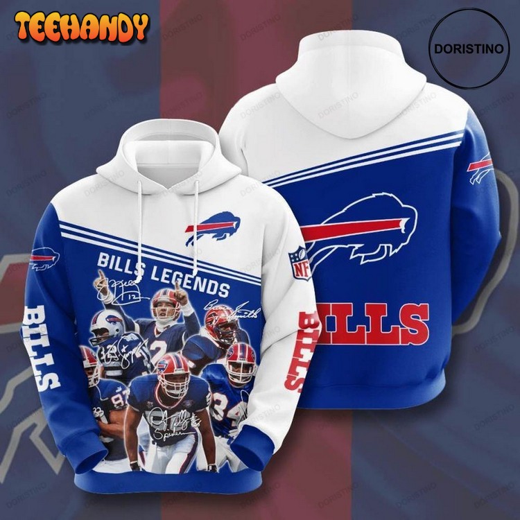 Buffalo Bills Team Signature Awesome Pullover 3D Hoodie