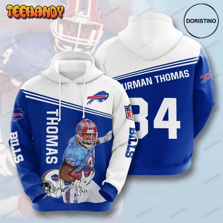 Buffalo Bills Thurman Thomas Limited Edition Pullover 3D Hoodie