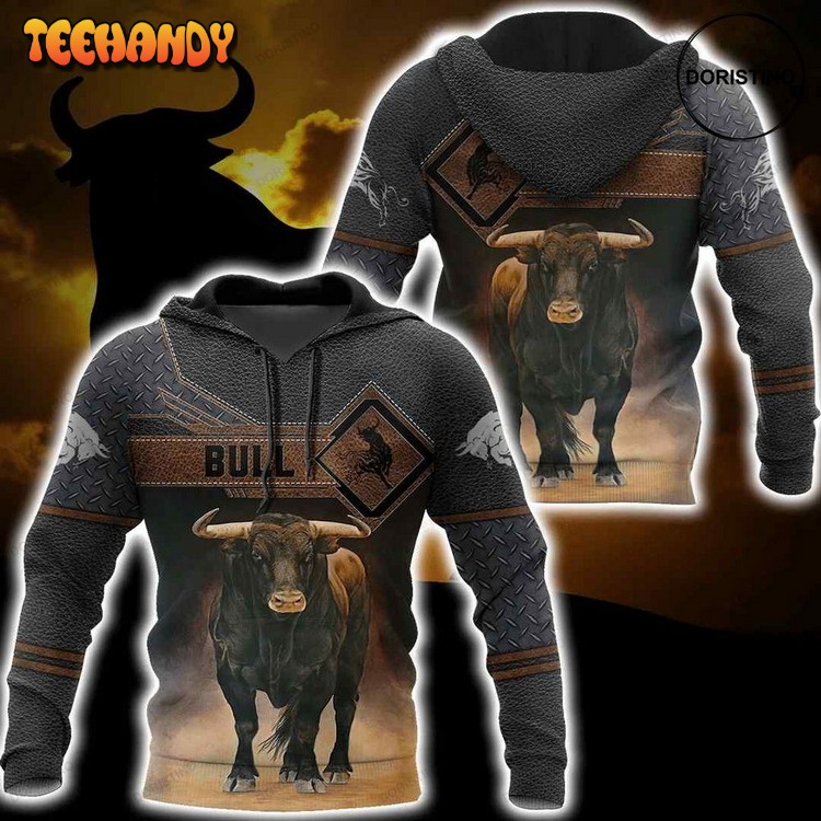 Bull Awesome Pullover 3D Hoodie