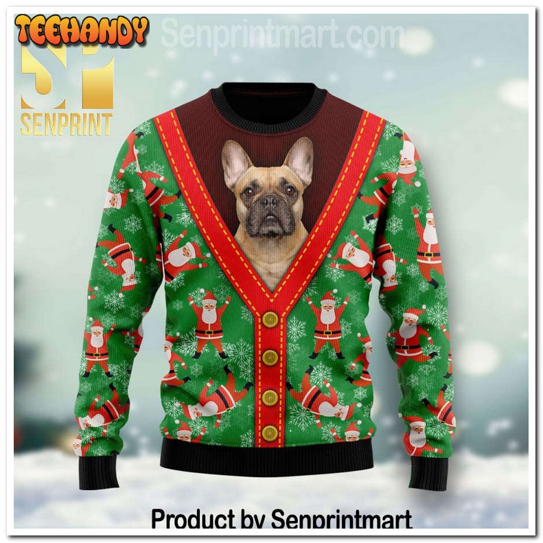 Bulldog Holiday Gifts Ugly Xmas Sweater