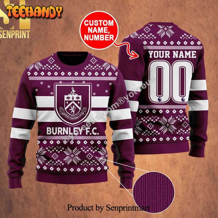 Burnley FC Ugly Xmas Wool Knitted Sweater