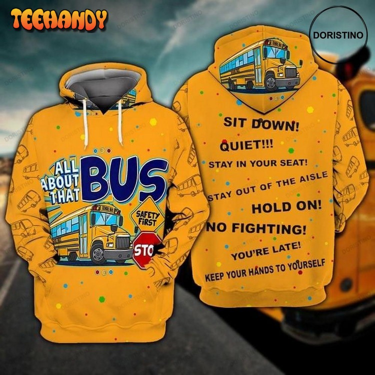 Bus School Full Ing All Over Print Pullover 3D Hoodie