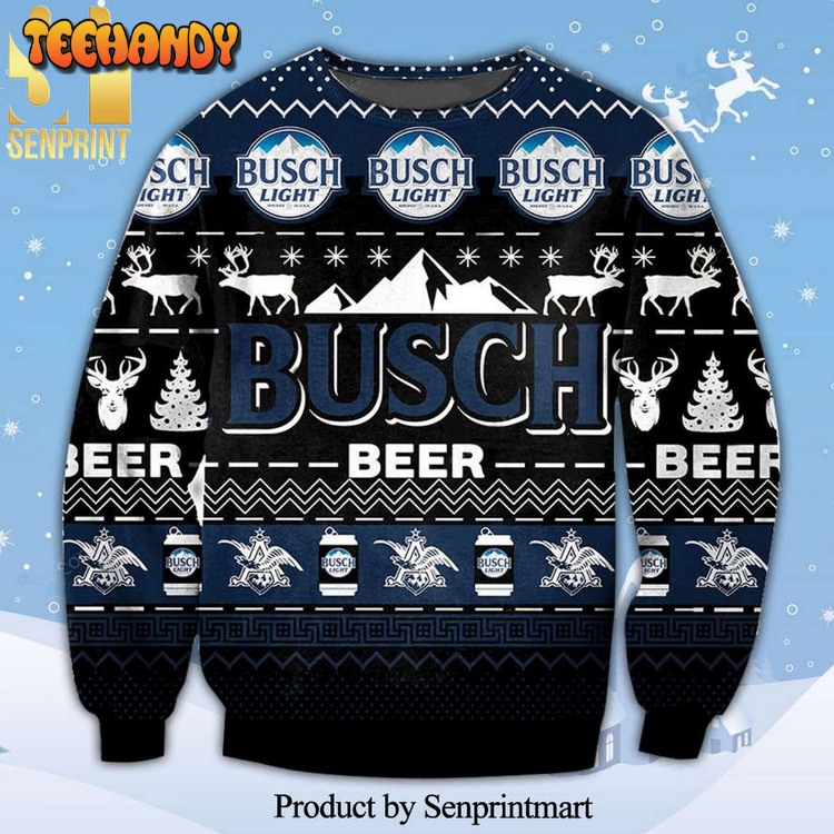 Busch Beer Busch Light Knitted Ugly Xmas Sweater