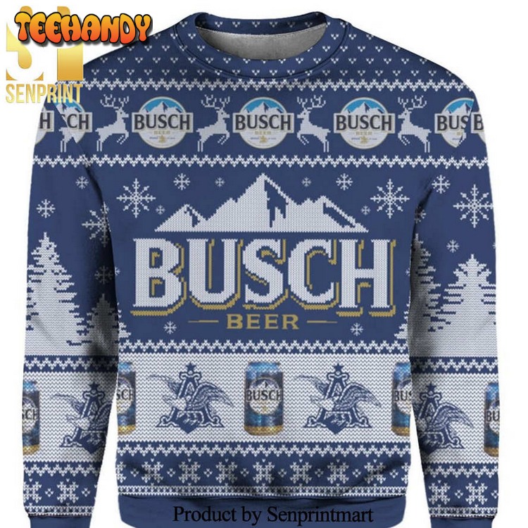 Busch Beer Knitted Ugly Xmas Sweater