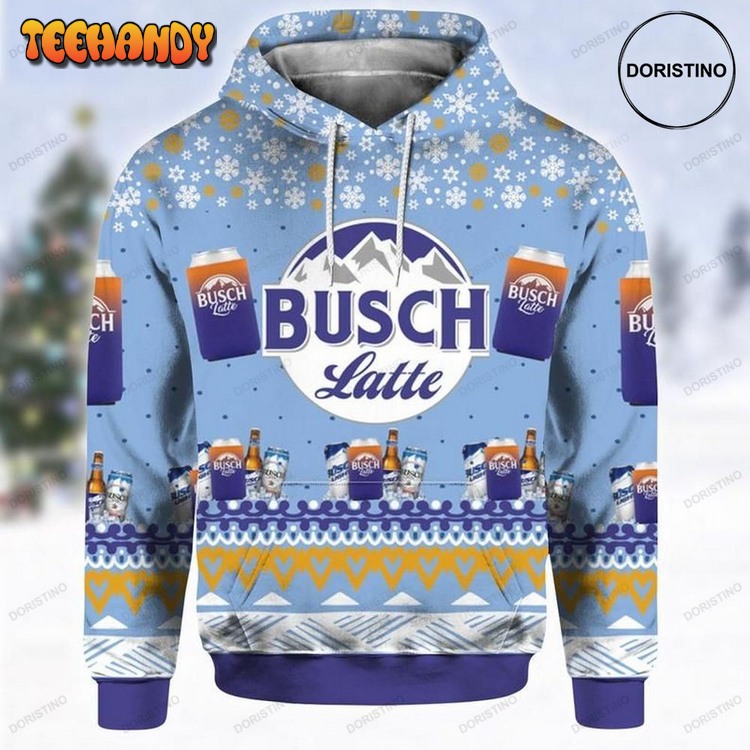 Busch Latte Beer Christmas Limited Edition Pullover 3D Hoodie