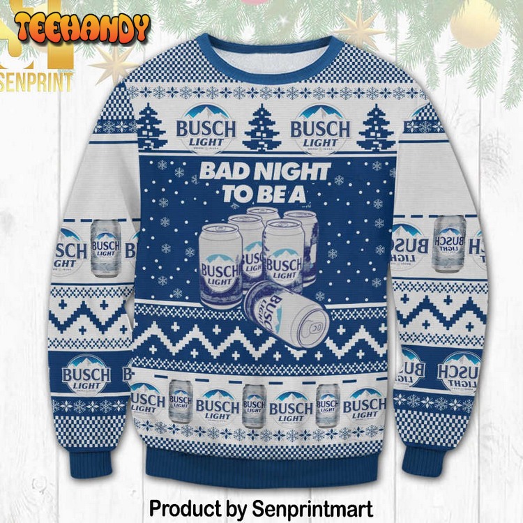Busch Light Bad Night To Be A Busch Light 6 Pack Ugly Xmas Sweater