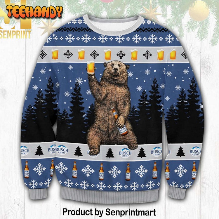 Busch Light Bear For Christmas Gifts Ugly Christmas Ugly Xmas Sweater