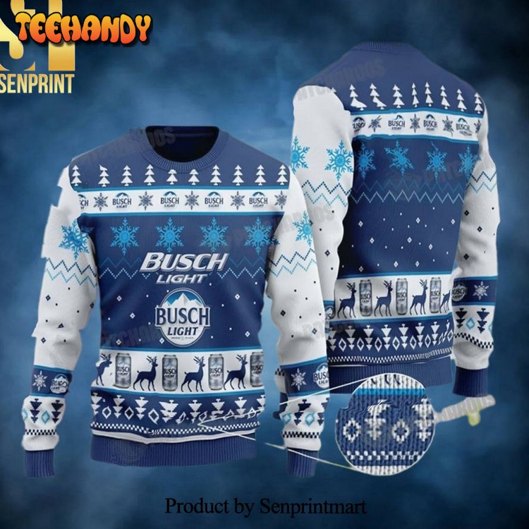 Busch Light Beer Xmas Funny Gift For Friends Ugly Xmas Sweater