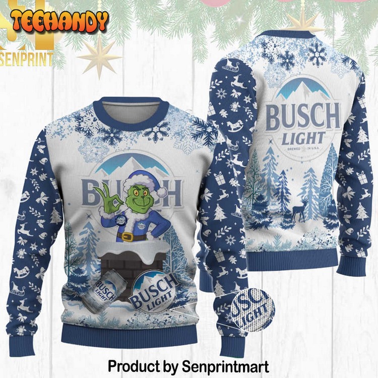 Busch Light Grinch For Christmas Gifts Ugly Xmas Sweater