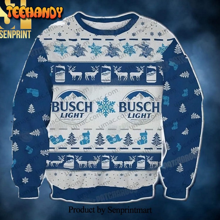 Busch Light Snow Christmas Gift For Lover Ugly Xmas Sweater