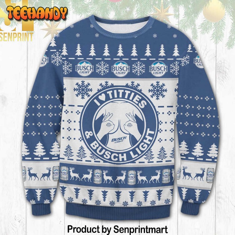 Busch Light Titties Funny For Christmas Gifts Ugly Xmas Sweater