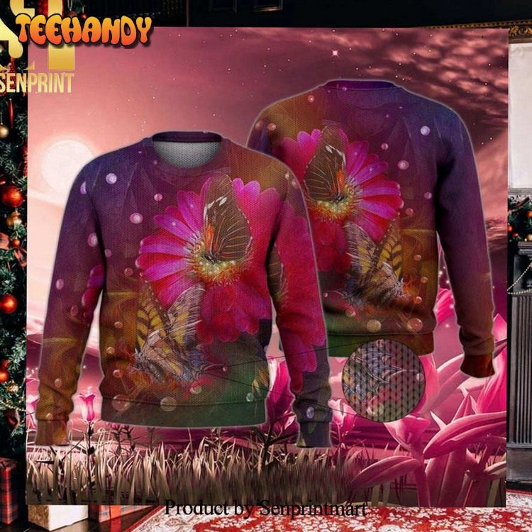 Butterfly Lily Ugly Xmas Sweater