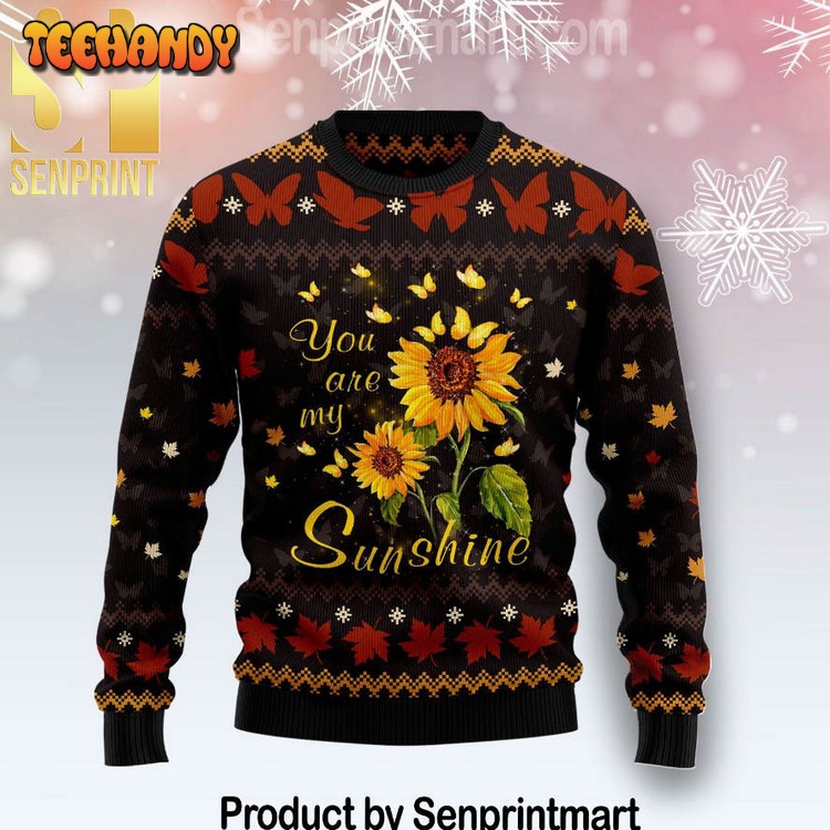 Butterfly Sunshine Wool Blend Ugly Xmas Sweater