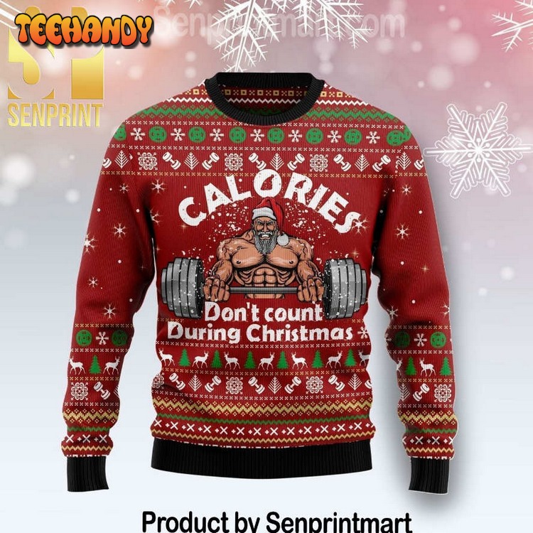 Calories Don’t Count 3D Holiday Knit Ugly Xmas Sweater