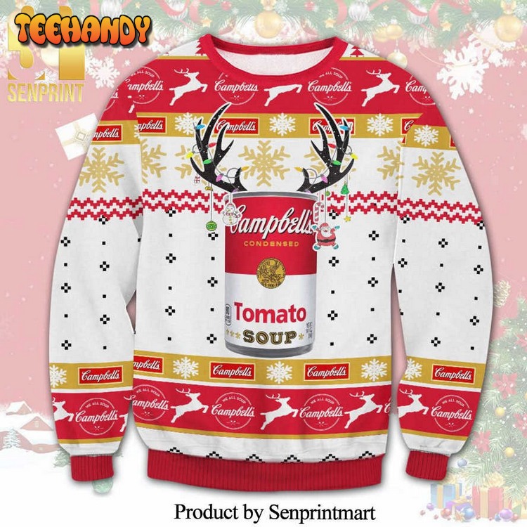 Campbell’s Campbell Soup Company Reindeer Ugly Xmas Sweater