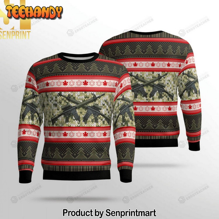 Canadian Army C7A2 Automatic Rifle For Ugly Xmas Sweater