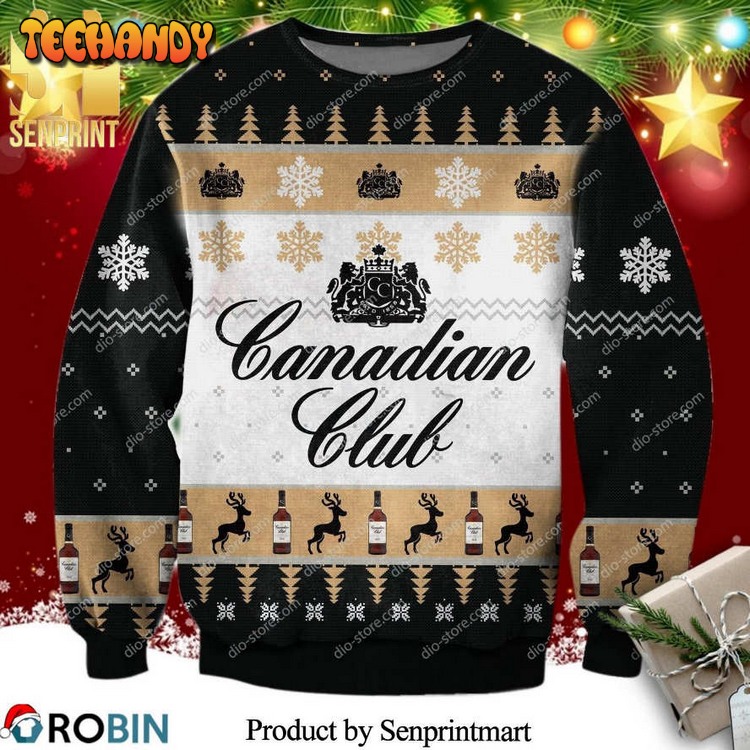 Canadian Club Knitted Ugly Xmas Sweater