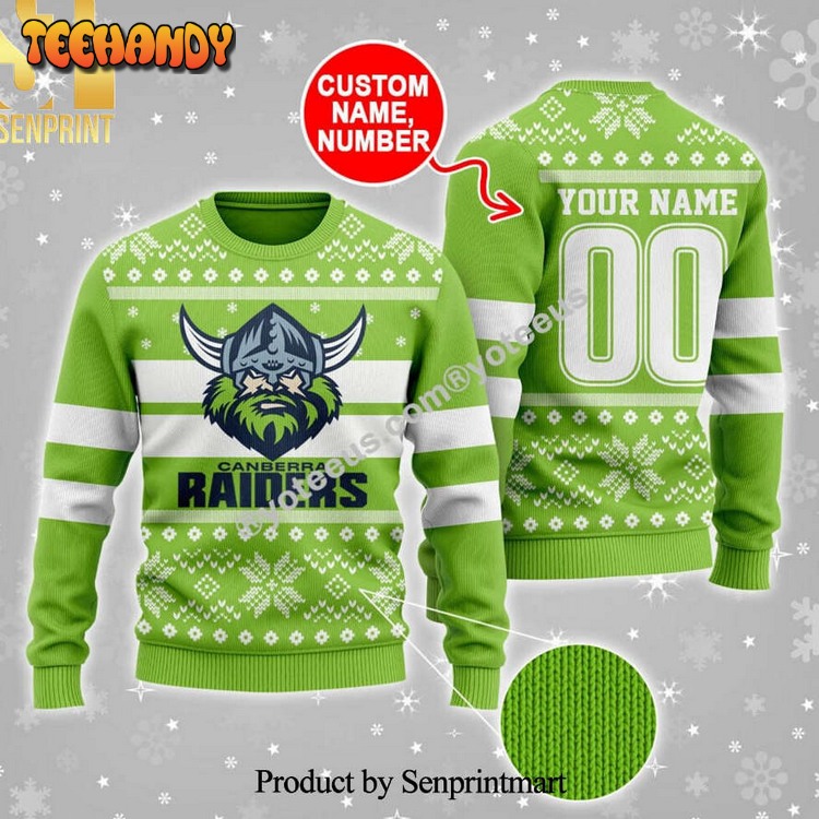 Canberra Raiders Ugly Christmas Holiday Ugly Xmas Sweater