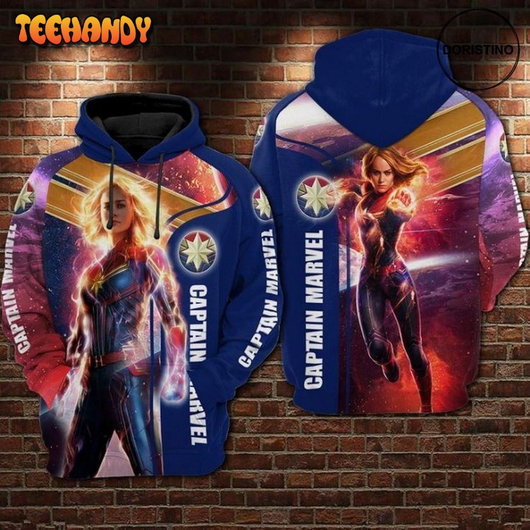 Captain Marvel Avengers Marvel Awesome Pullover 3D Hoodie