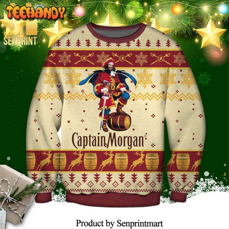 Captain Morgan Alcohol Knitted Ugly Xmas Sweater