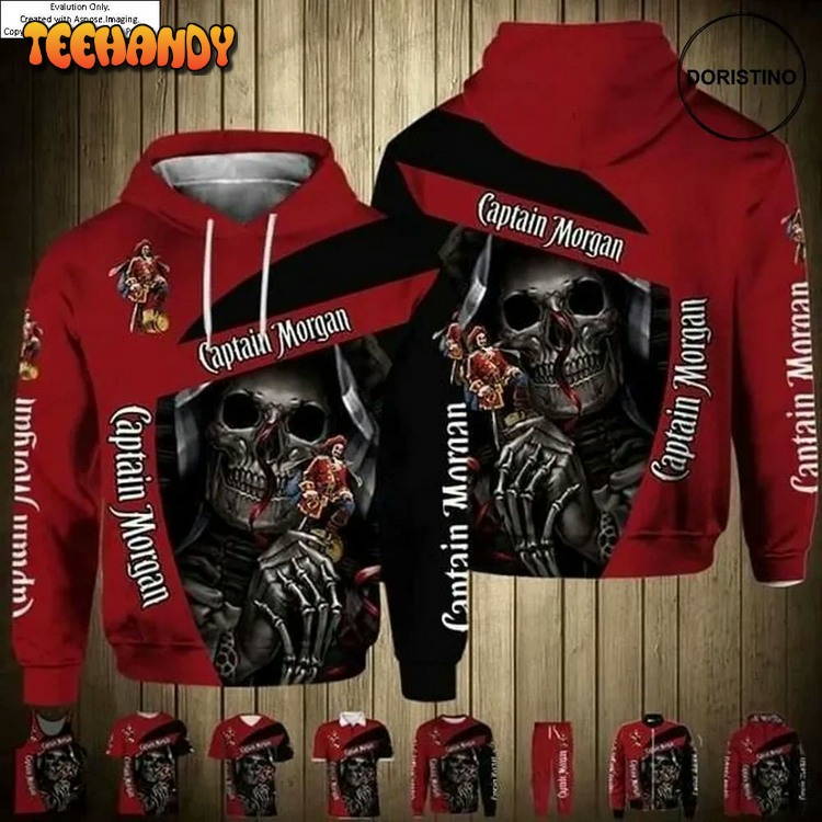 Captain Morgan Skull Maiden Awesome Pullover 3D Hoodie