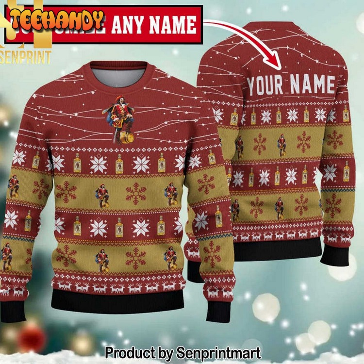 Captain Morgan Twinkle Light Custom Name For Ugly Xmas Sweater