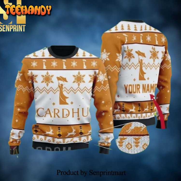 Cardhu Whiskey Custom Ugly Christmas Holiday Ugly Xmas Sweater