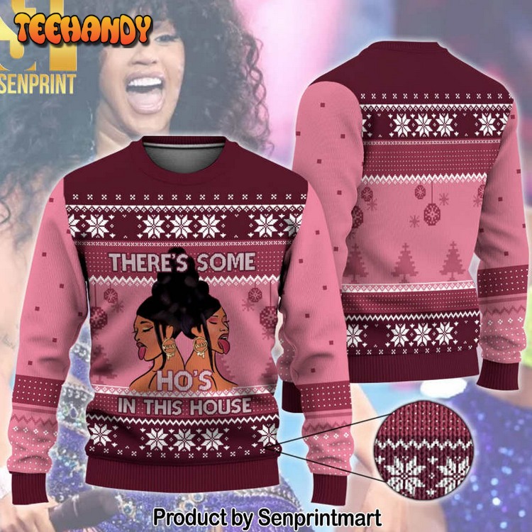 Cardi B There’s Some Ho’s In This House For Ugly Xmas Sweater