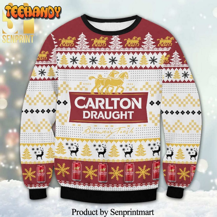 Carlton Draught Beer Knitted Ugly Xmas Sweater