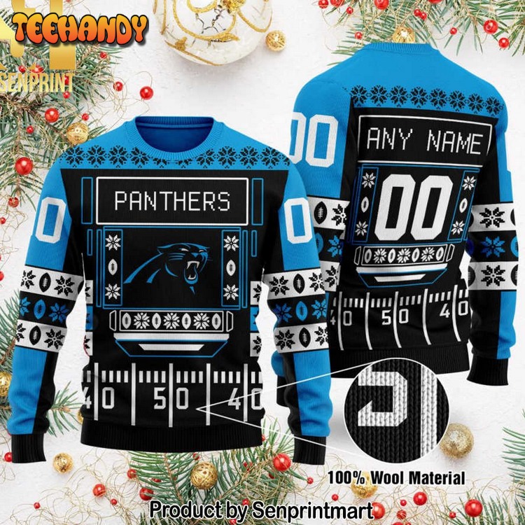 Carolina Panthers NFL 3D Printed Ugly Xmas Sweater