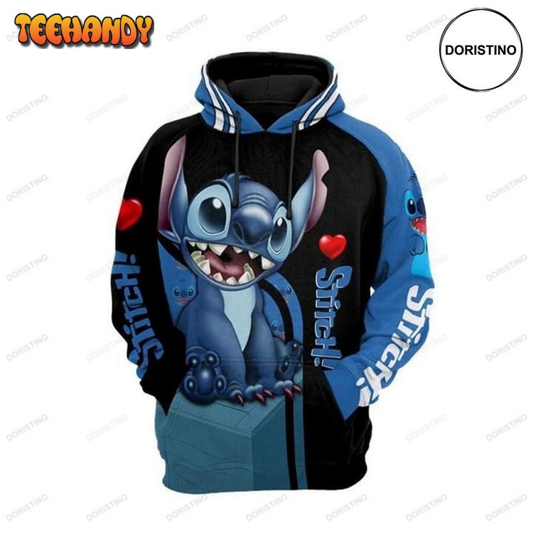 Cartoon Lilo And Stitch Awesome Pullover 3D Hoodie