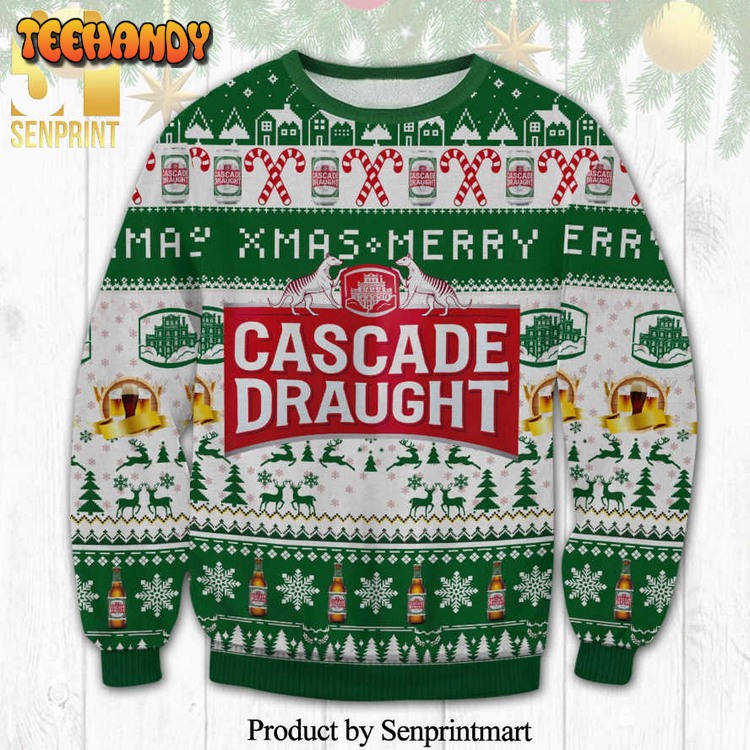 Cascade Draught Merry Xmas Snowflake Knitted Ugly Xmas Sweater