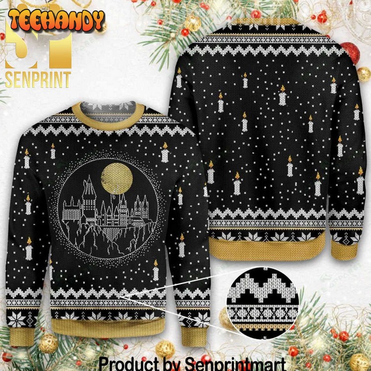 Castle Candles Full Print Ugly Xmas Sweater