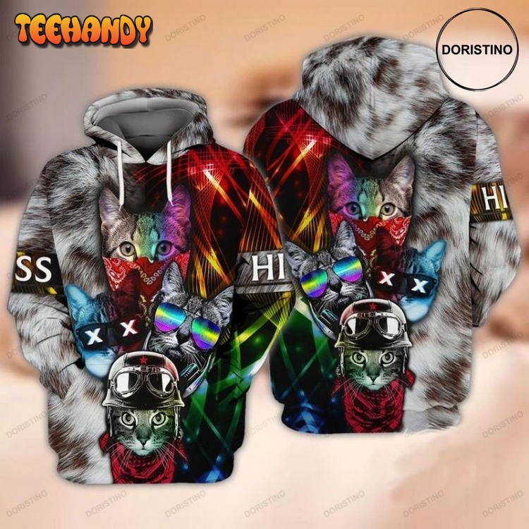 Cat Cool All Over Print Pullover 3D Hoodie