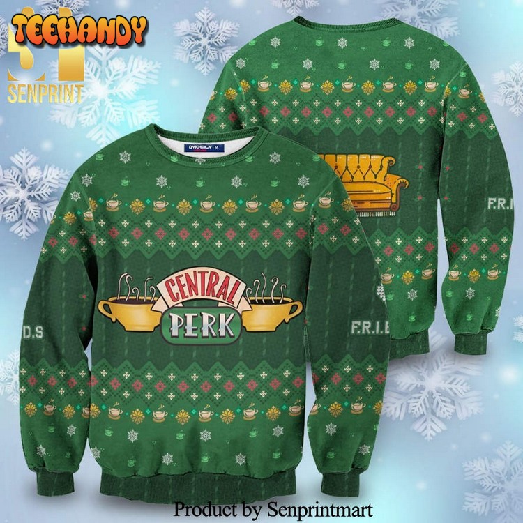 Central Perk Cafe FRIENDS Series Knitted Ugly Xmas Sweater