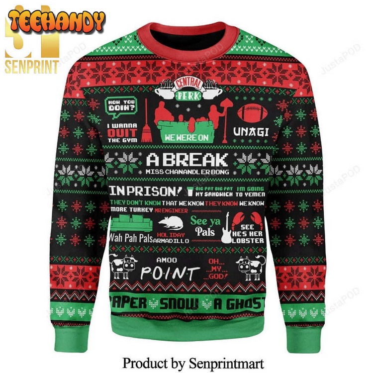 Central Perk Logo Knitted Ugly Xmas Sweater